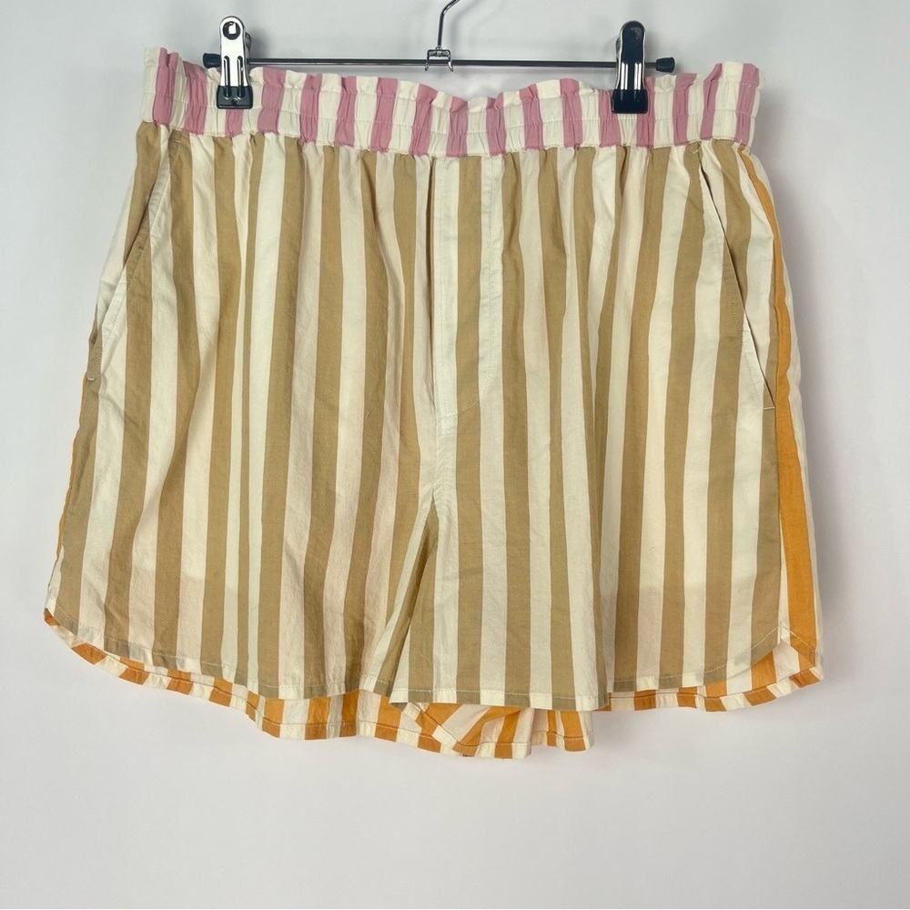 2/$30 Madewell Stripe Cotton Poplin Paperbag Shorts sz Medium - Picture 3 of 6